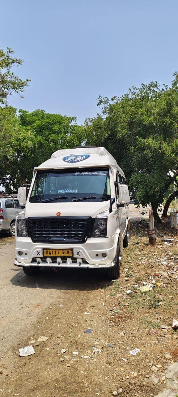 12 Seater Luxury Tempo Traveller — interior seating
