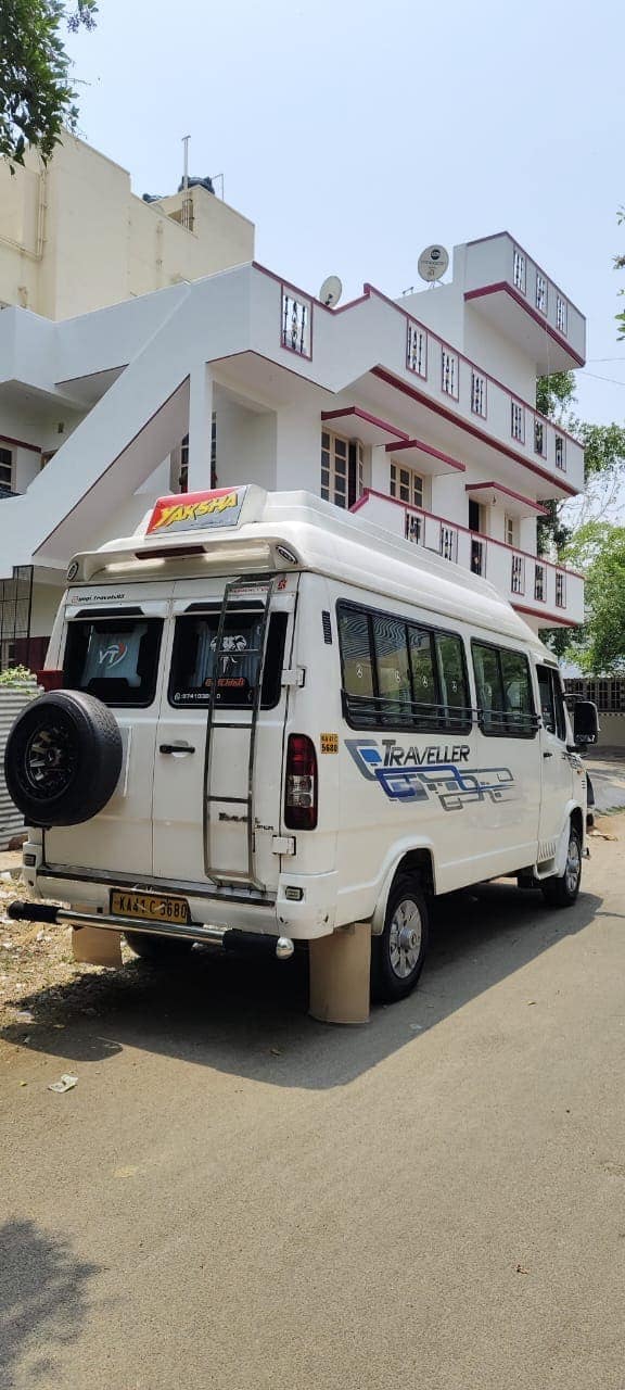 12 Seater Luxury Tempo Traveller — interior seating